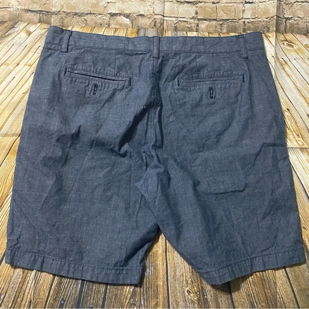 Banana Republic Blue Gray Cotton Aiden Flat Front Short